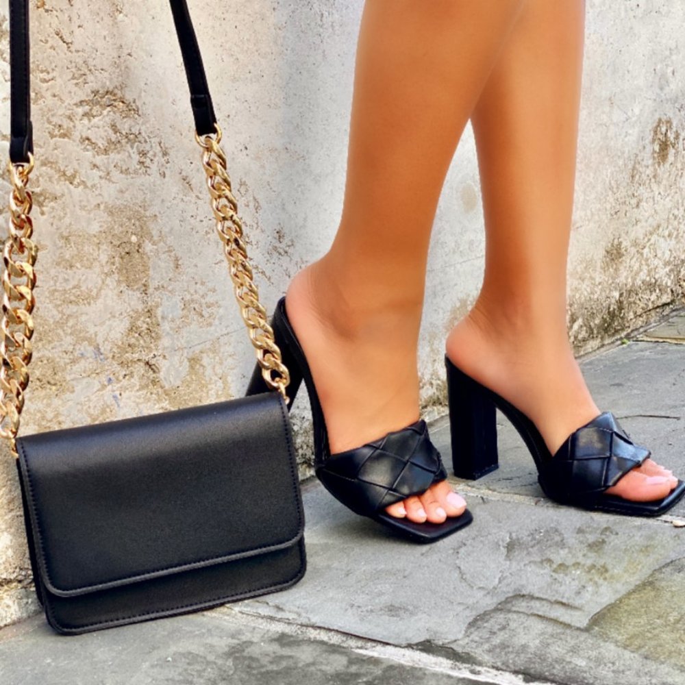 Sexy Black Mules - High Heels by Liliana - NIB - 9